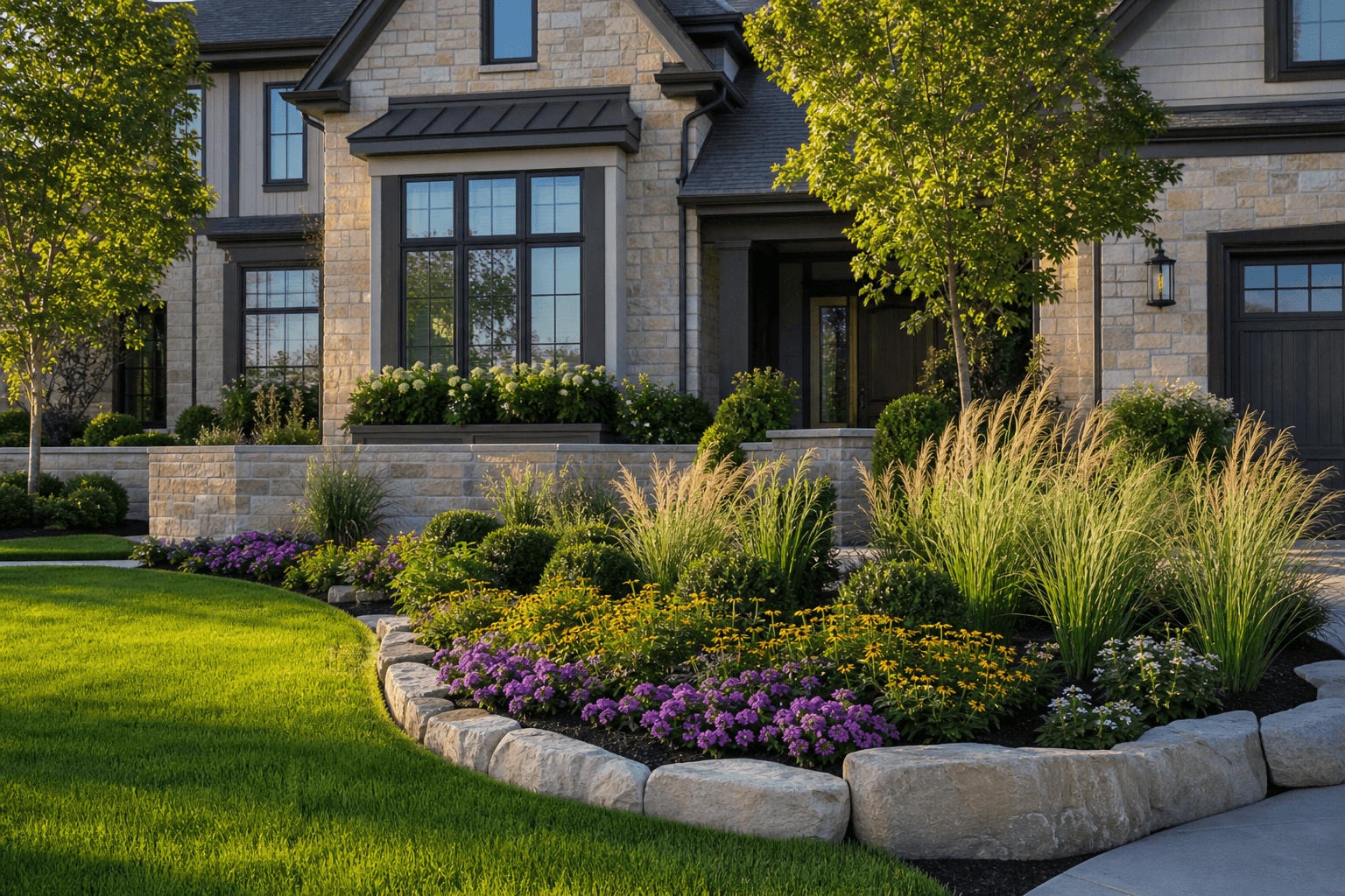 Luxury landscape design by AquaPro Lawn Care