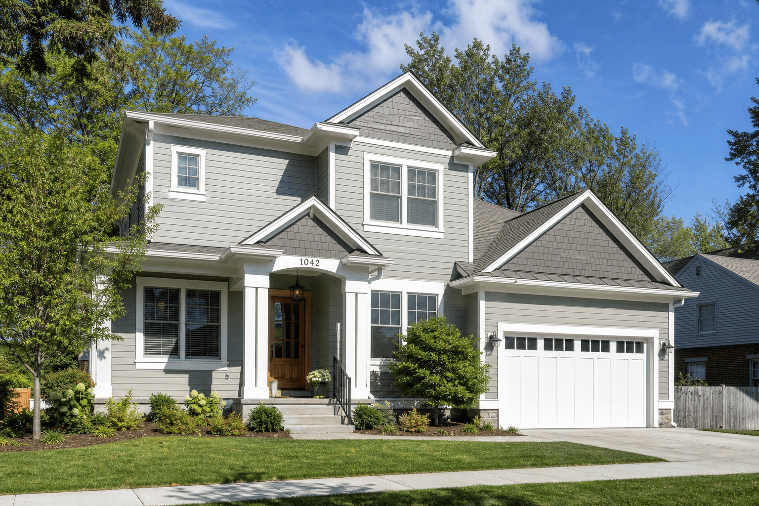 Freshly painted exterior of a Metro Detroit home by AquaPro Painting