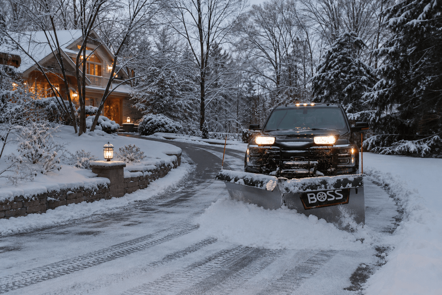 Commercial snow removal by AquaPro Lawn Care