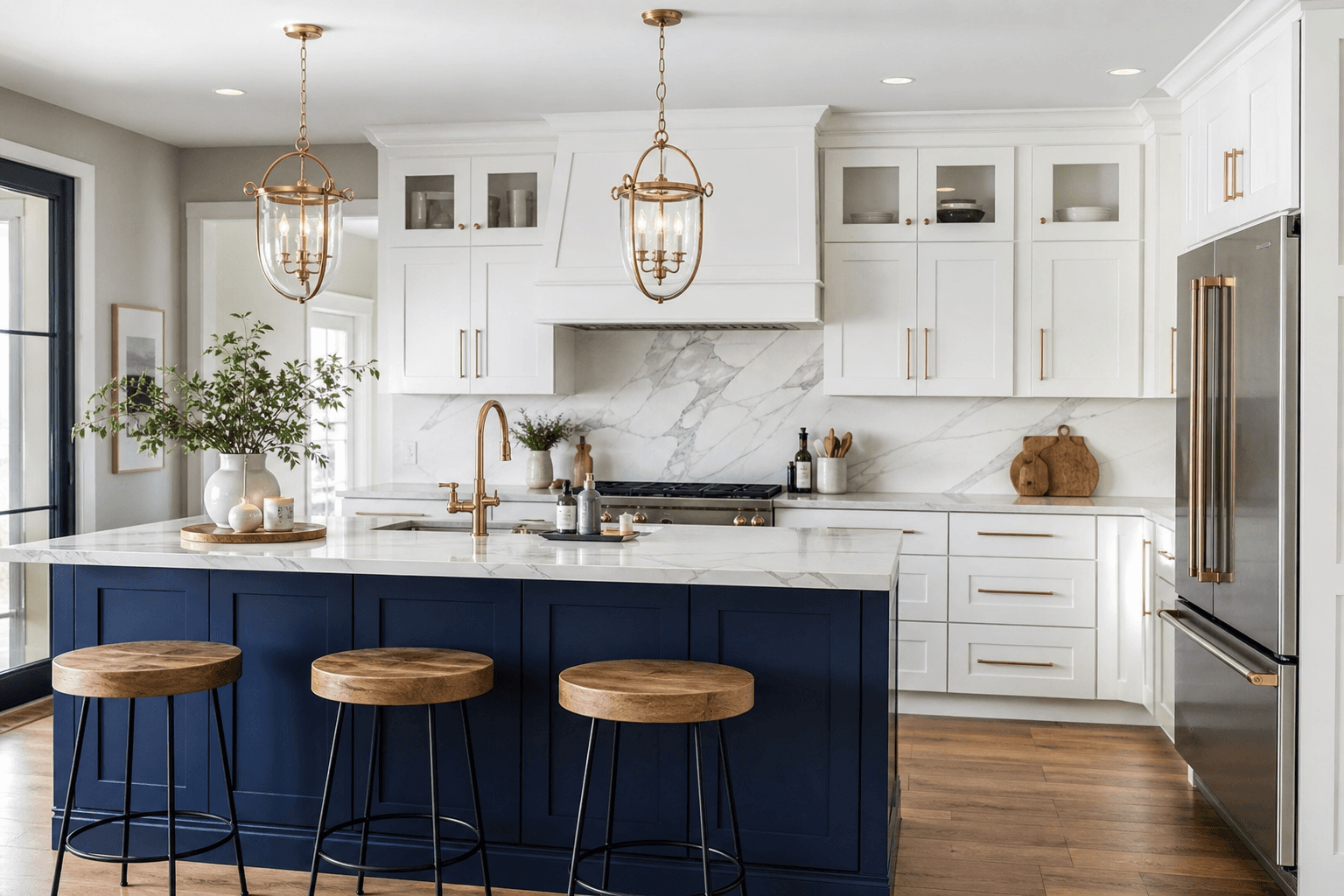 Kitchen cabinet refinishing by AquaPro Painting