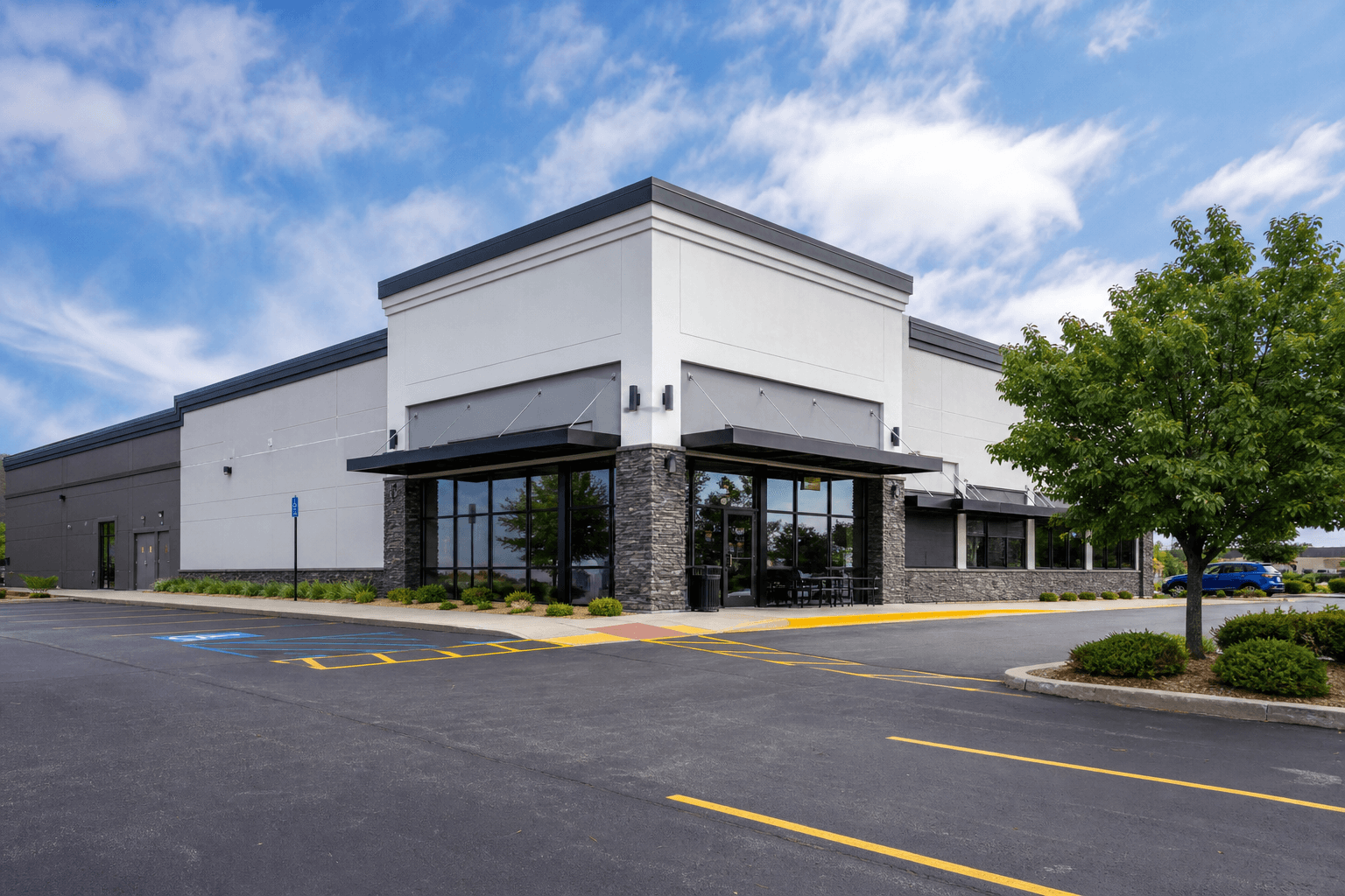 Commercial building painting by AquaPro Painting